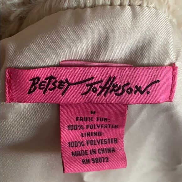Betsey Johnson Faux Fur Vest Mobwife Feminine Contemporary Event Party Boho - Picture 10 of 12